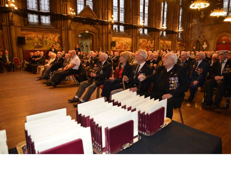 Ushakov Medals presented to 73 veterans of the Arctic Convoys in Manchester