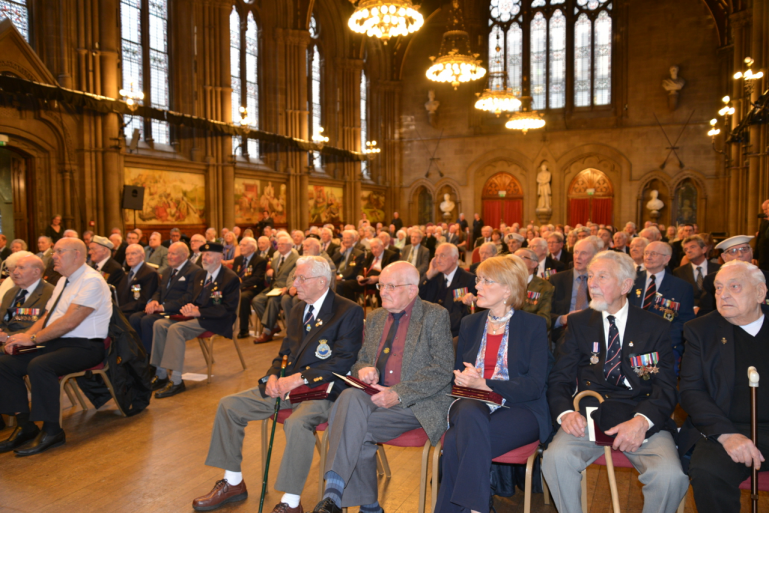 Ushakov Medals presented to 73 veterans of the Arctic Convoys in Manchester