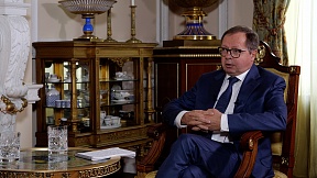 Интервью Посла России в Великобритании А.В.Келина ведущей телеканала «Россия 24» Д.Н.Козловой, 23 апреля 2025 года Интервью Посла России в Великобритании А.В.Келина ведущей телеканала «Россия 24» Д.Н.Козловой, 23 апреля 2025 года
